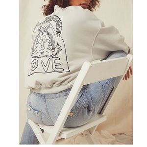 Free People - we the free- Love Sweatshirt- size small